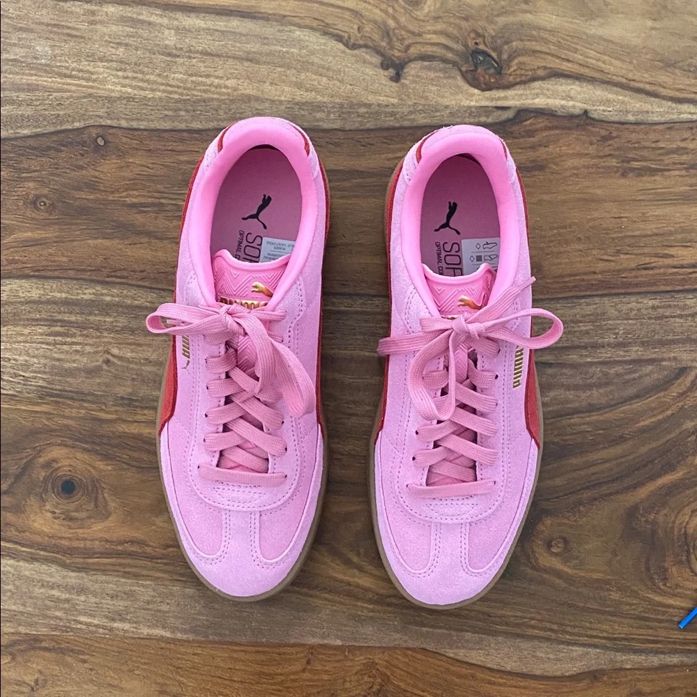 Puma Women's Pink and Red Casual Sneakers - Picture 4 of 6